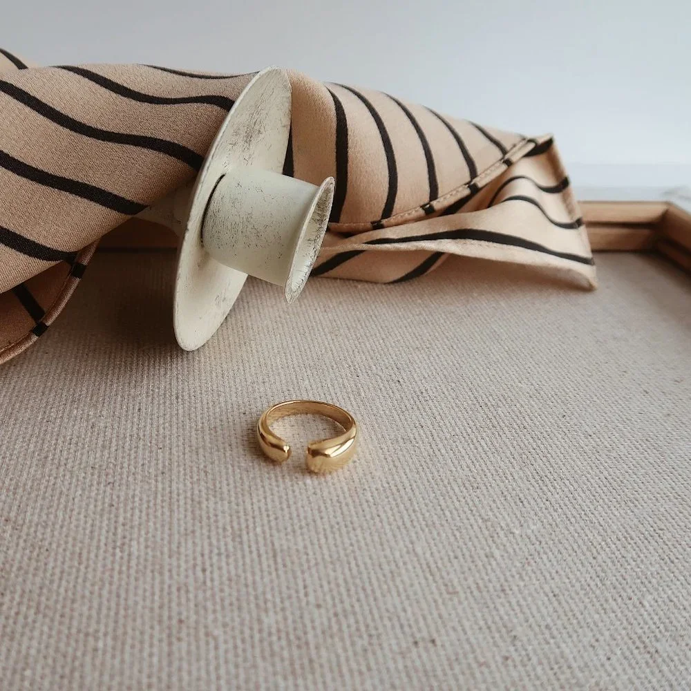 NEW 18K Gold Plated Open Irregular Ring